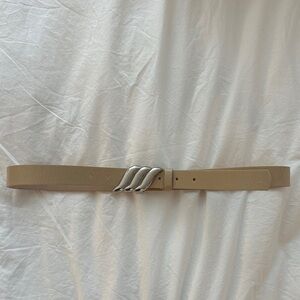 Heaven Mayhem Tan Belt with Silver Accents